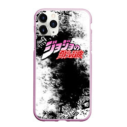 Чехол iPhone 11 Pro матовый JoJos Bizarre лого с красками, цвет: 3D-розовый