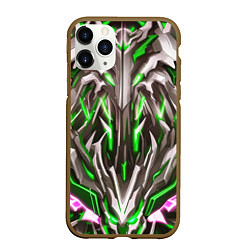 Чехол iPhone 11 Pro матовый Зелёная киберпанк броня