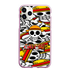 Чехол iPhone 11 Pro матовый One Piece logo pattern pirat