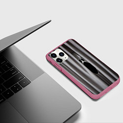 Чехол iPhone 11 Pro матовый Призрак в серых шторах, цвет: 3D-малиновый — фото 2