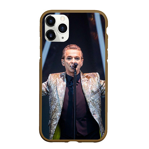 Чехол iPhone 11 Pro матовый Depeche Mode - Dave Gahan stage memento mori / 3D-Коричневый – фото 1