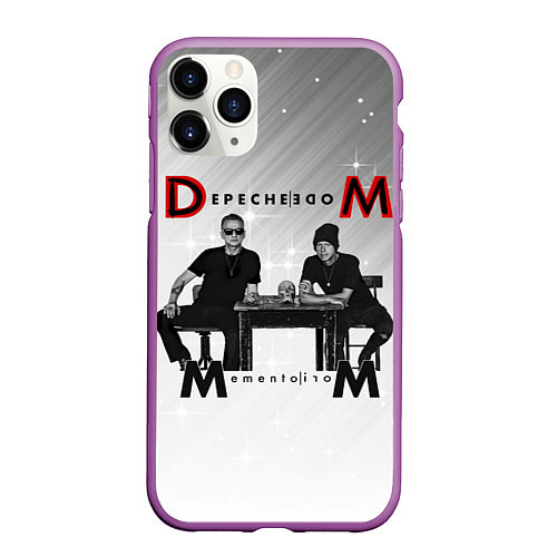 Чехол iPhone 11 Pro матовый Depeche Mode - Mememto Mori Dave and Martin / 3D-Фиолетовый – фото 1