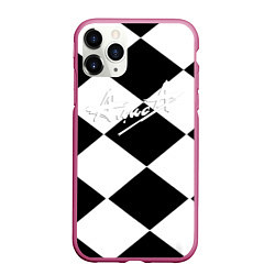 Чехол iPhone 11 Pro матовый Алиса шахматная клетка