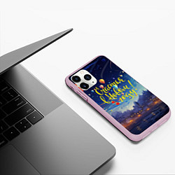 Чехол iPhone 11 Pro матовый Счастья в новом года, цвет: 3D-розовый — фото 2