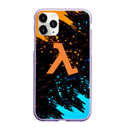 Чехол iPhone 11 Pro матовый Half Life logo краски, цвет: 3D-светло-сиреневый
