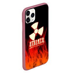 Чехол iPhone 11 Pro матовый Stalker 2 flame, цвет: 3D-малиновый — фото 2