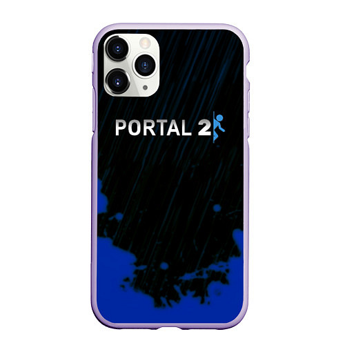 Чехол iPhone 11 Pro матовый Portal games / 3D-Светло-сиреневый – фото 1