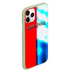Чехол iPhone 11 Pro матовый Бог войны броня, цвет: 3D-салатовый — фото 2