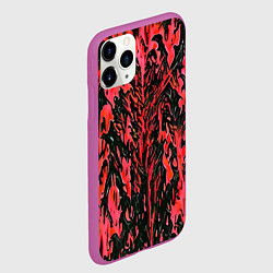 Чехол iPhone 11 Pro матовый Демонический доспех красный, цвет: 3D-фиолетовый — фото 2