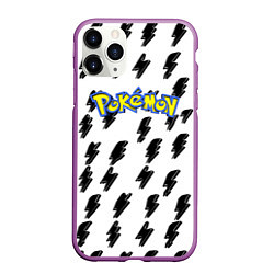 Чехол iPhone 11 Pro матовый Pokemon zippy, цвет: 3D-фиолетовый