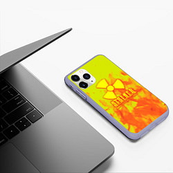 Чехол iPhone 11 Pro матовый Stalker yellow flame, цвет: 3D-светло-сиреневый — фото 2