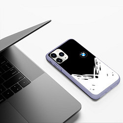 Чехол iPhone 11 Pro матовый BMW стильная геометрия спорт, цвет: 3D-светло-сиреневый — фото 2