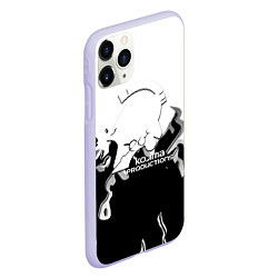 Чехол iPhone 11 Pro матовый Kojima Productions black flame, цвет: 3D-светло-сиреневый — фото 2