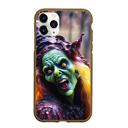 Чехол iPhone 11 Pro матовый Портрет ужасной восковой ведьмы
