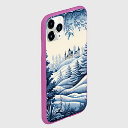 Чехол iPhone 11 Pro матовый Зимняя сказка 2024, цвет: 3D-фиолетовый — фото 2