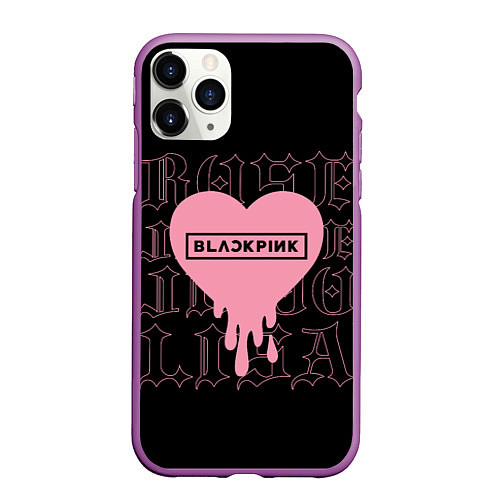 Чехол iPhone 11 Pro матовый Blackpink: Jisoo Jennie Rose Lisa / 3D-Фиолетовый – фото 1