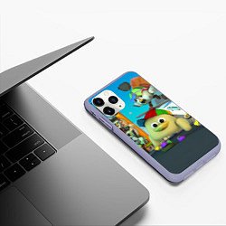Чехол iPhone 11 Pro матовый Маленький Мальчик Чикен Ган, цвет: 3D-светло-сиреневый — фото 2
