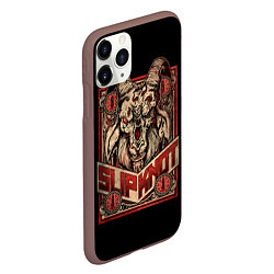 Чехол iPhone 11 Pro матовый Slipknot Бафомет, цвет: 3D-коричневый — фото 2