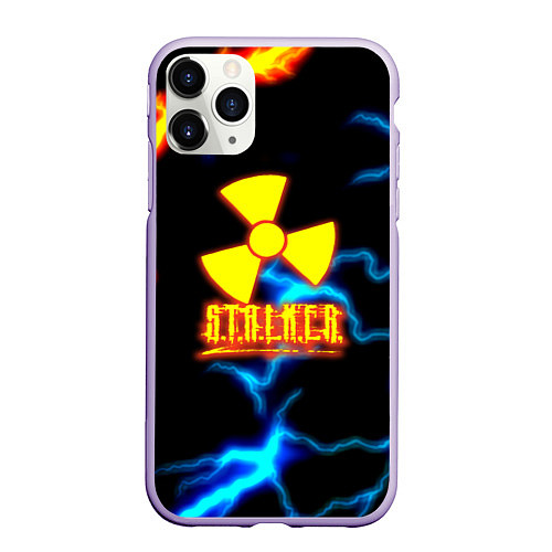 Чехол iPhone 11 Pro матовый Stalker storm / 3D-Светло-сиреневый – фото 1