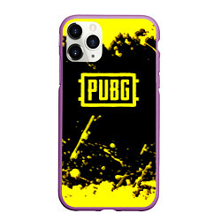 Чехол iPhone 11 Pro матовый PUBG online yellow, цвет: 3D-фиолетовый