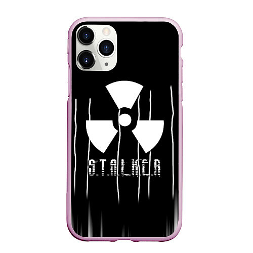 Чехол iPhone 11 Pro матовый Stalker чернобыль / 3D-Розовый – фото 1