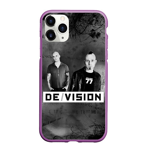 Чехол iPhone 11 Pro матовый Devision - a band from germany / 3D-Фиолетовый – фото 1