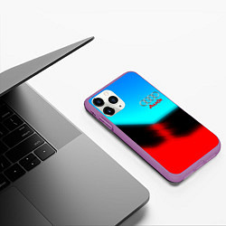 Чехол iPhone 11 Pro матовый AUDI sport brend color, цвет: 3D-фиолетовый — фото 2