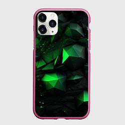 Чехол iPhone 11 Pro матовый Абстрактное путешествие в зеленый мир, цвет: 3D-малиновый