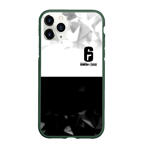 Чехол iPhone 11 Pro матовый Rainbow Six black game colletcion / 3D-Темно-зеленый – фото 1