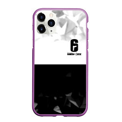 Чехол iPhone 11 Pro матовый Rainbow Six black game colletcion, цвет: 3D-фиолетовый