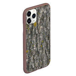 Чехол iPhone 11 Pro матовый Узор коры дерева, цвет: 3D-коричневый — фото 2