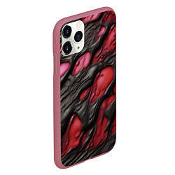 Чехол iPhone 11 Pro матовый Красная текучая субстанция, цвет: 3D-малиновый — фото 2