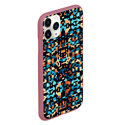 Чехол iPhone 11 Pro матовый Пиксельный арт, цвет: 3D-малиновый — фото 2
