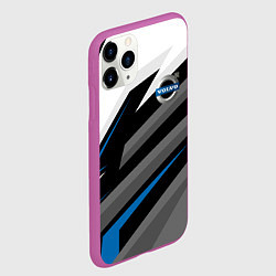 Чехол iPhone 11 Pro матовый Volvo - blue sport, цвет: 3D-фиолетовый — фото 2