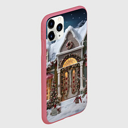 Чехол iPhone 11 Pro матовый Вихрь зимнего торжества, цвет: 3D-малиновый — фото 2