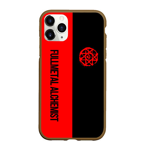 Чехол iPhone 11 Pro матовый Стальной алхимик - красная печать Альфонс / 3D-Коричневый – фото 1