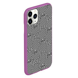 Чехол iPhone 11 Pro матовый Лабиринт с иероглифами, цвет: 3D-фиолетовый — фото 2