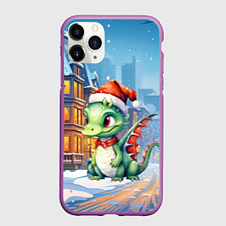 Чехол iPhone 11 Pro матовый Дракон зимний холод