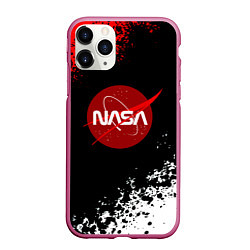 Чехол iPhone 11 Pro матовый NASA краски спорт, цвет: 3D-малиновый