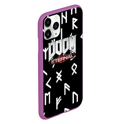 Чехол iPhone 11 Pro матовый Doom Eternal mars symbol demon, цвет: 3D-фиолетовый — фото 2