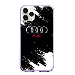 Чехол iPhone 11 Pro матовый AUDI sport краски, цвет: 3D-светло-сиреневый