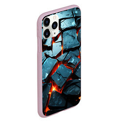 Чехол iPhone 11 Pro матовый Камни в лаве, цвет: 3D-розовый — фото 2