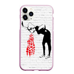 Чехол iPhone 11 Pro матовый Девушку тошнит от любви, цвет: 3D-розовый
