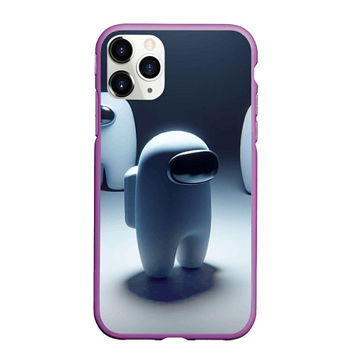 Чехол iPhone 11 Pro матовый Among us - fantasy - ai art / 3D-Фиолетовый – фото 1