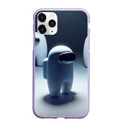 Чехол iPhone 11 Pro матовый Among us - fantasy - ai art, цвет: 3D-светло-сиреневый