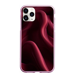 Чехол iPhone 11 Pro матовый Бордовый шелк, цвет: 3D-розовый