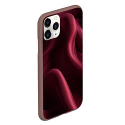 Чехол iPhone 11 Pro матовый Бордовый шелк, цвет: 3D-коричневый — фото 2