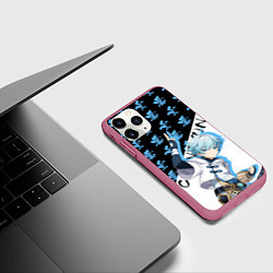 Чехол iPhone 11 Pro матовый Чун Юнь - Геншин Импакт, цвет: 3D-малиновый — фото 2