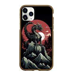 Чехол iPhone 11 Pro матовый Дракон хрустальных льдов, цвет: 3D-коричневый