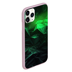 Чехол iPhone 11 Pro матовый Глубина зеленого абстракции, цвет: 3D-розовый — фото 2